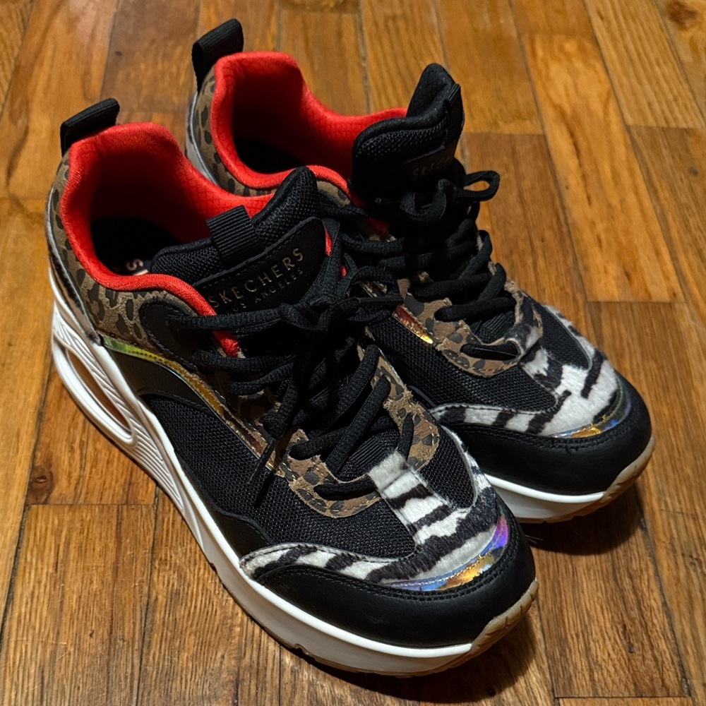 Skechers Uno Hi “The Hunt” animal print sneaker size 9 - Picture 9 of 9